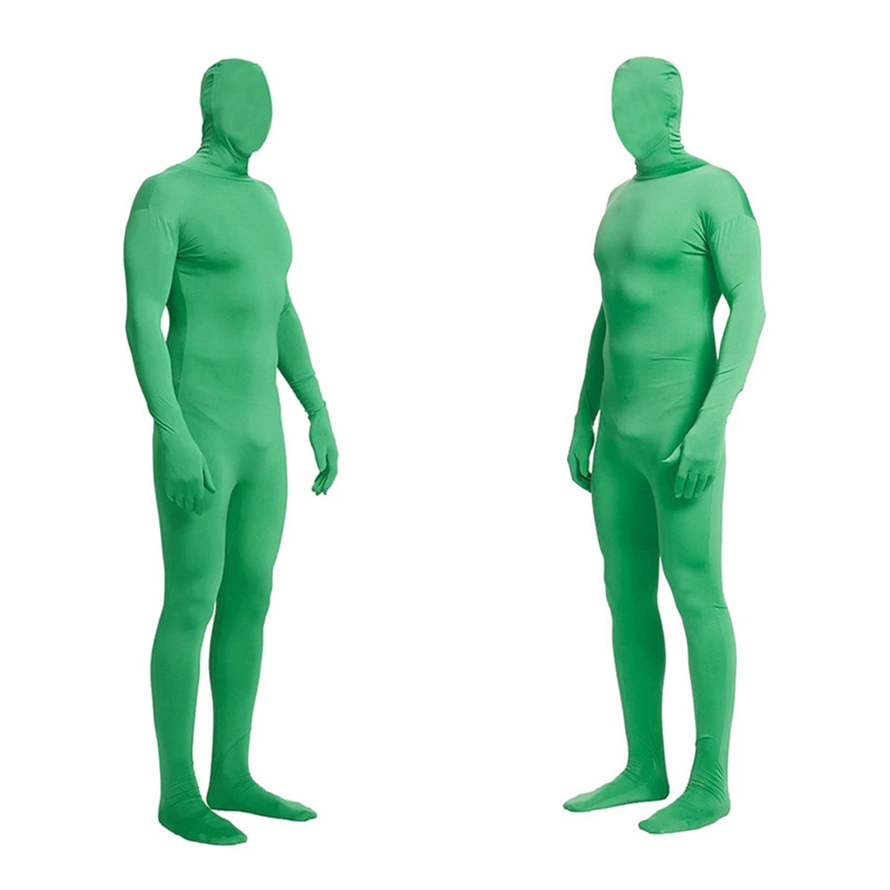 Green Screen Suit Chroma Key Cosplay Costumes For Tiktok Backdrop Video Film Invisible Effect Background Stretchy Tight Bodysuit