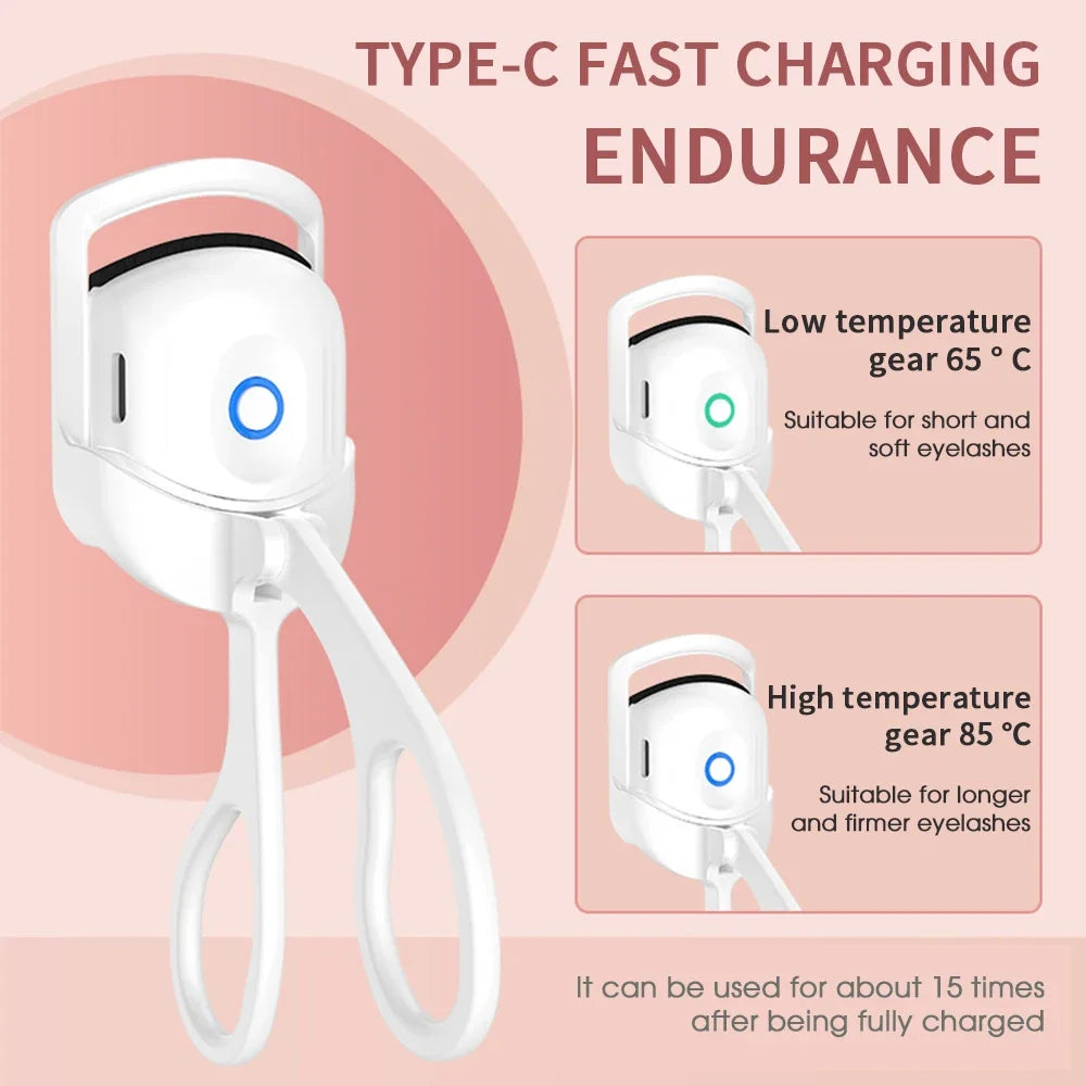 Electric Heated Eyelash Curler emperature Control Charging Durable Curling And Shaping Not Hurting Long Eyelashes Makeup Tools