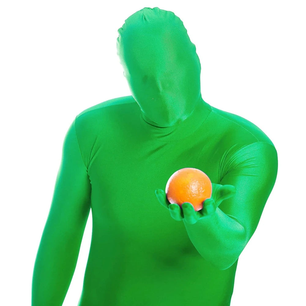 Green Screen Suit Chroma Key Cosplay Costumes For Tiktok Backdrop Video Film Invisible Effect Background Stretchy Tight Bodysuit