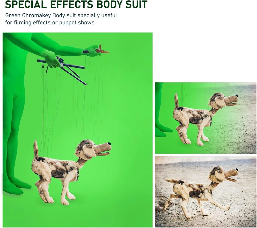 Green Screen Suit Chroma Key Cosplay Costumes For Tiktok Backdrop Video Film Invisible Effect Background Stretchy Tight Bodysuit